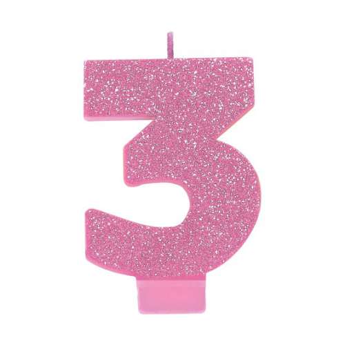 Sparkly Pink Candle - No 3